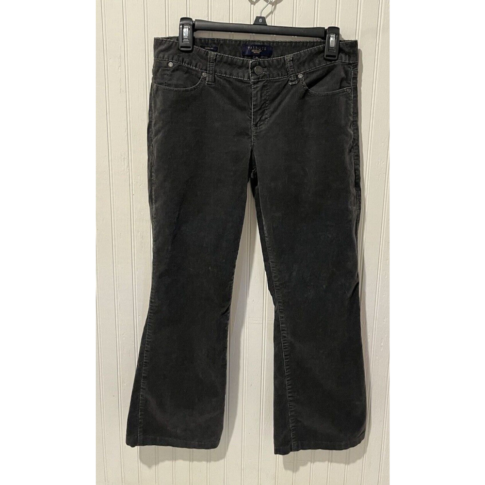 Talbots Womens Size 6P Bootcut Black Corduroy Pants Cotton Stretch Curvy Fit